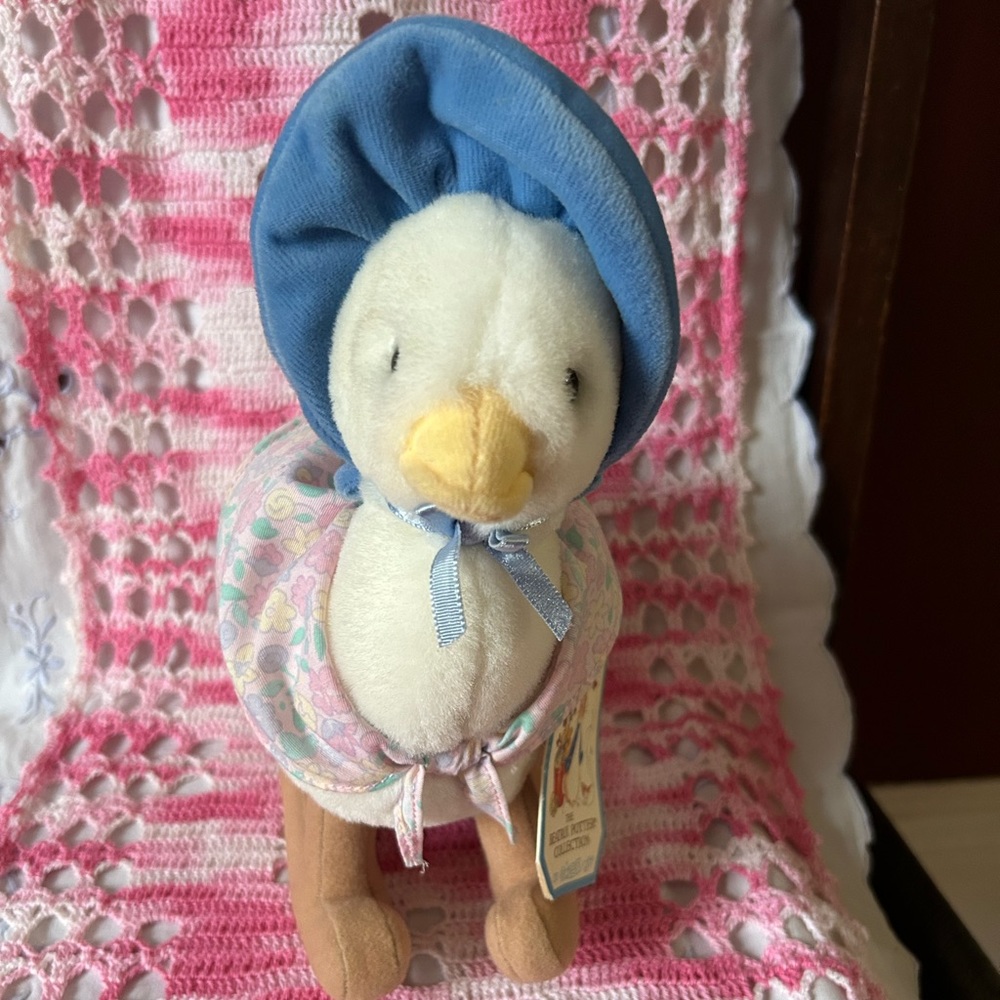 Peter Rabbit Jemima Puddle Duck Stuffed toy Beatrix Potter Vintage Eden Products